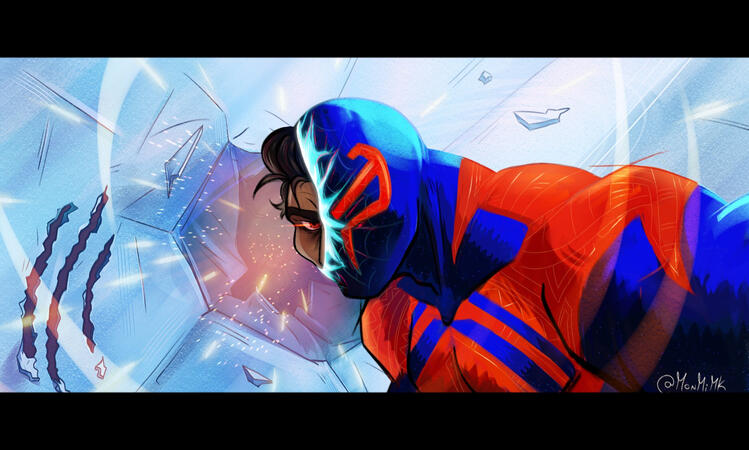 Storyboard Frame Miguel redraw, bust up full render!