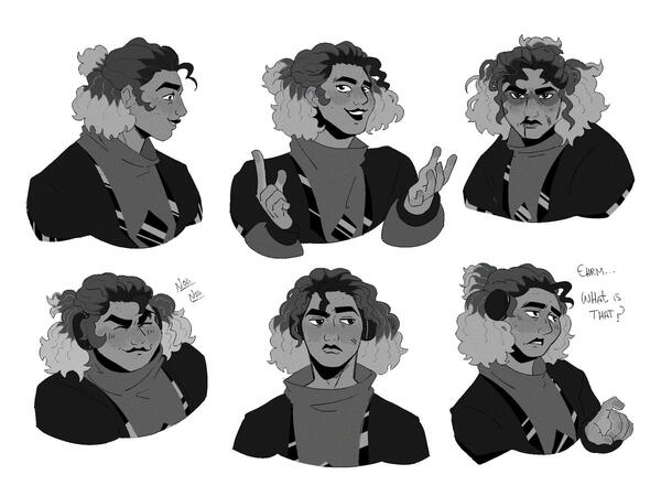 A Spidersona's expression sheet! Bust ups flat color! A Spidersona's expression sheet! Bust ups flat color!