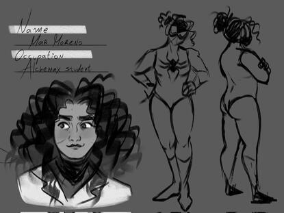 Spidersona messy sketch, two full bodies and a bust up. Spidersona messy sketch, two full bodies and a bust up.